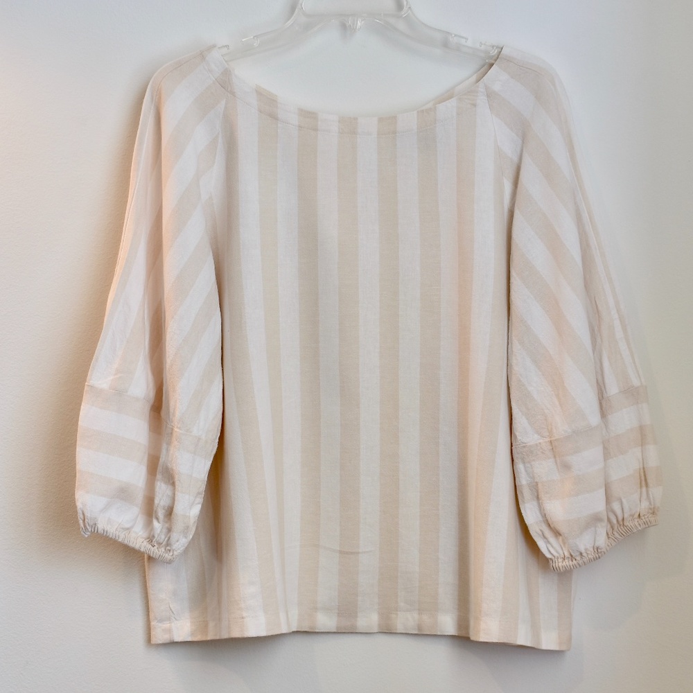Loft Striped Linen Top